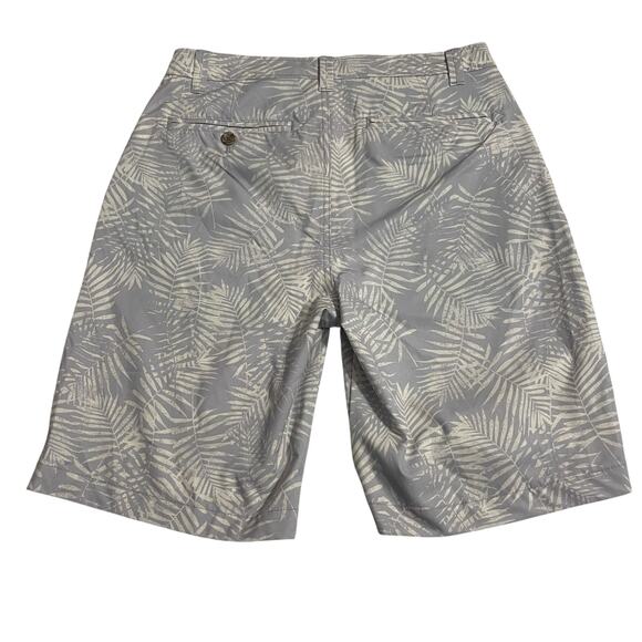 Margaritaville Mens Shorts Size 30 Gray Palm Tropical Stretch Golf Board Shorts - Picture 2 of 11